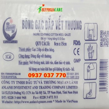 Bông gạc đắp vết thương 8*15cm