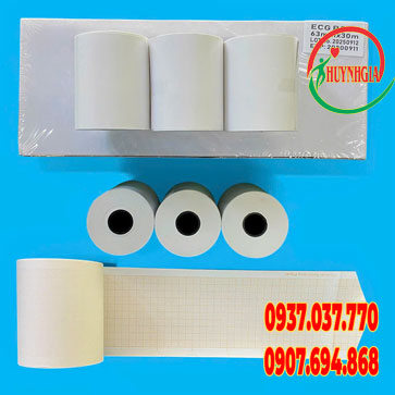 Giấy điện tim 3 cần 63mm x 30m