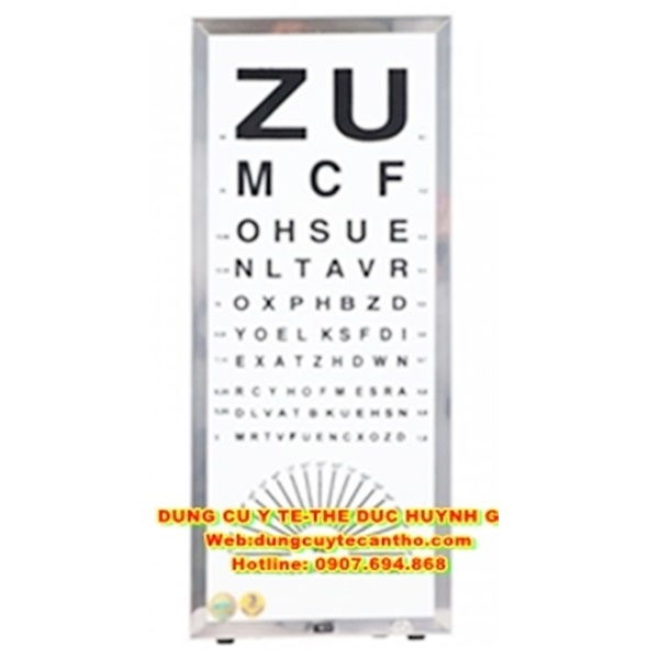 Bảng đèn thị lực kiểm tra khúc xạ chữ zu