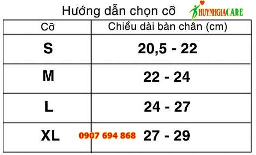 Bang do size nep got bom hoi oh 942