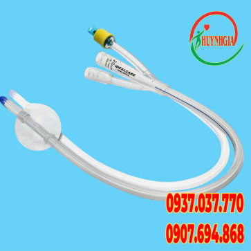 Ống thông tiểu foley Idealcare 3 nhánh phủ silicone (số 16-26)